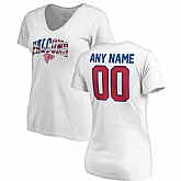 Women Customized Atlanta Falcons NFL Pro Line by Fanatics Branded Any Name & Number Banner Wave V Neck T-Shirt White,baseball caps,new era cap wholesale,wholesale hats